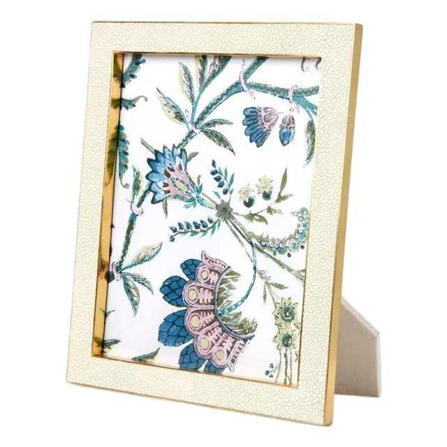 AERIN Classic Faux Shagreen Frame, Cream - 8" x 10" For Sale