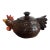 Late 20th Century Folk Art Pottery Chicken Canister With Lid For Sale
