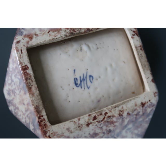 French Modernist Ceramic Ashtray From the 50s/60s in Mottled, Cloudy Ceramic. For Sale - Image 4 of 8