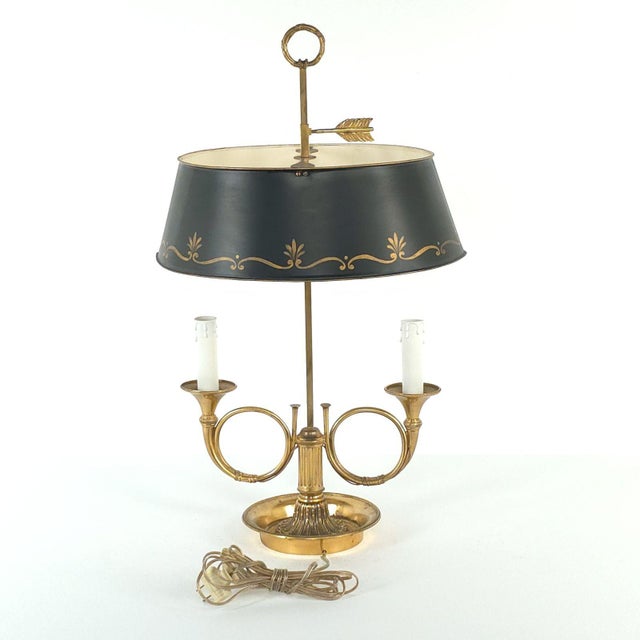 French Vintage French Bouillotte Lamp, Circa 1950 For Sale - Image 3 of 8