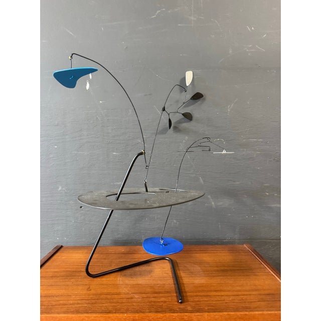 Vintage mobile sculpture by Graham Sears. No signed. Dimensions:22”w x 11”d x 24”h. Condition:great used condition and...