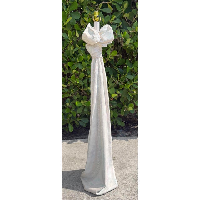 John Dickinson Vintage Postmodern Draped Plaster Floor Lamp, John Dickinson Style For Sale - Image 4 of 13