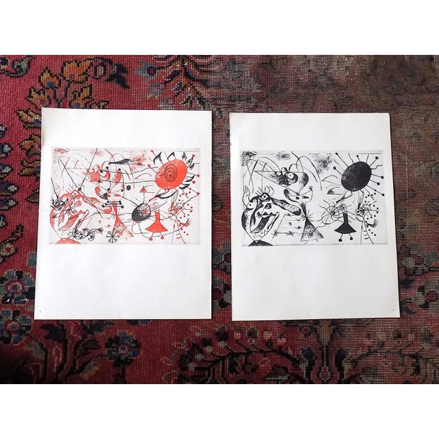 Joan Miró Vintage Abstract Joan Miro Lithographs - a Pair For Sale - Image 4 of 4
