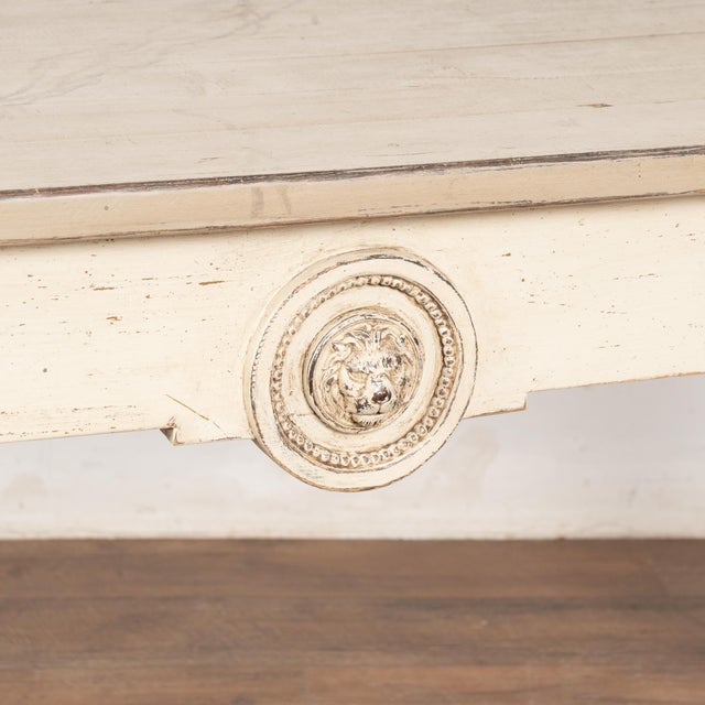 Wood 19th Century Swedish Gustavian Painted Console Table For Sale - Image 7 of 9