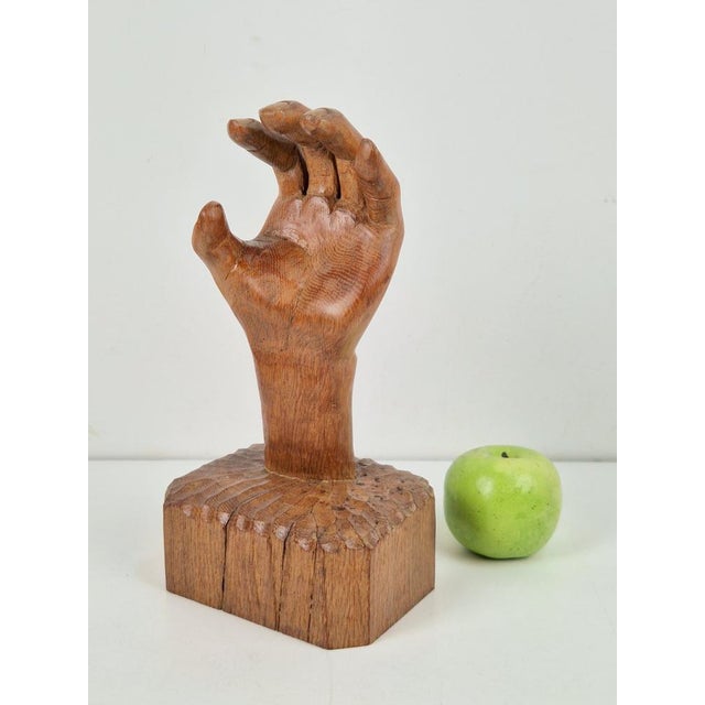 Brutalist Hand-Carved Wooden Hand Folk Art '50s Mid-Century Modern This is an incredibly beautiful and detailed hand-...