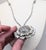 Monet Vintage 1960s Signed Monet Rhodium Plated "Atomic" Pendant Necklace For Sale - Image 4 of 10