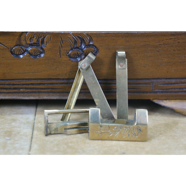 Late 20th Century Japanese Camphorwood Brass Okinawa Pagoda Jewelry Chest Box 17" For Sale - Image 15 of 18