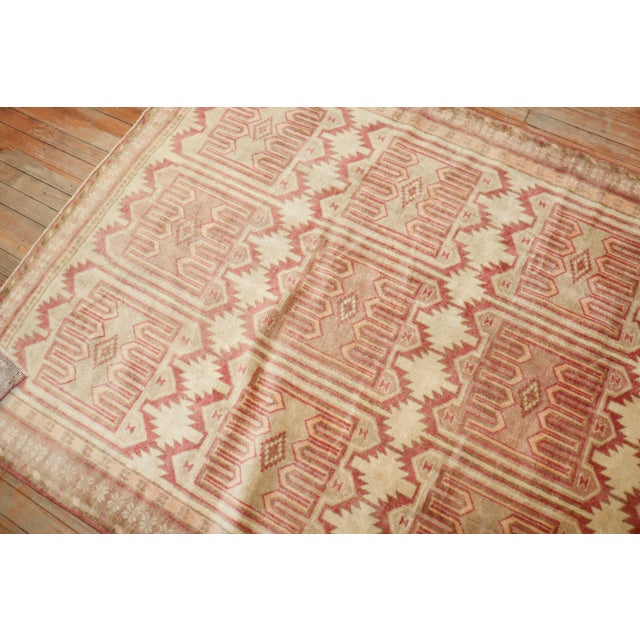 Textile Vintage Zabihi Collection East Turkestan Samarkand Rug - 4'10" x 9'7" For Sale - Image 7 of 12