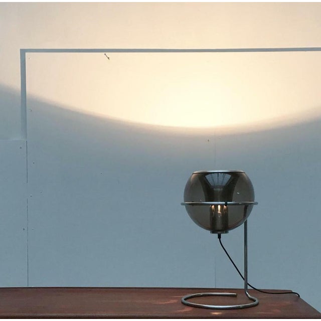 Brown Mid-Century Dutch Space Age Ball Table Lamp from Gepo, 1960s For Sale - Image 8 of 17