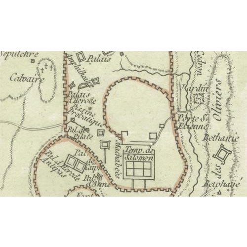 Blue New Testament Holy Land Map with Jerusalem Plan, 1779 For Sale - Image 8 of 9