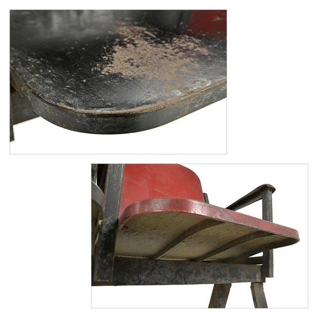 Antique Indian Theatre Bench in Patinated Metal For Sale - Image 6 of 9