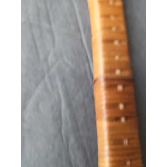Mid 20th Century Mid 20th Century Handwoven Bamboo Wicker Rug Beater For Sale - Image 5 of 16