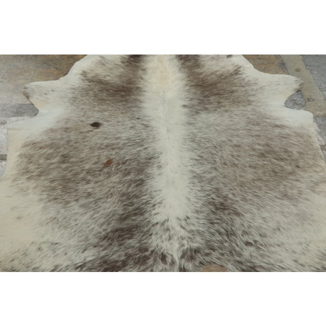 2020s Rug & Kilim’s Contemporary Cowhide Rug With Natural Speckles in Black & White For Sale - Image 5 of 8