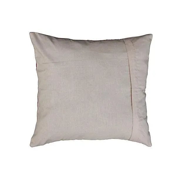 Handwoven Uzbek pillow sham with pure silk-embroidered pattern. Solid back, zipper closure. New custom down-alternative...