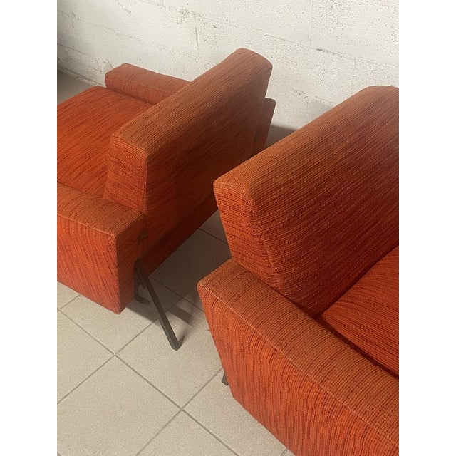 Set of Iron and Fabric Armchairs, 1960s For Sale - Image 11 of 18