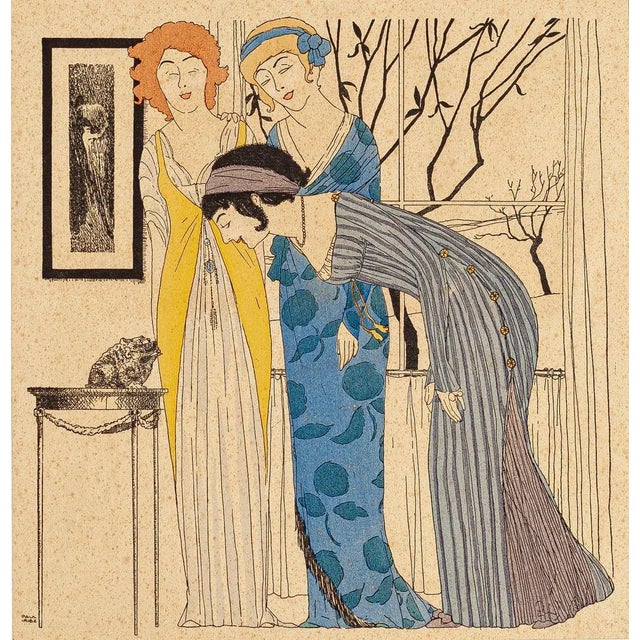 Models with Toad - Original Stencil by Paul Iribe - 1908 1908 For Sale - Image 3 of 3