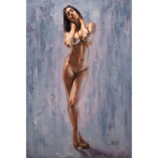 Gabrellia #3 S~Curve by Dave Seeley | Oil on Canvas on Board Nude Female Figure in S-Curve Pose For Sale