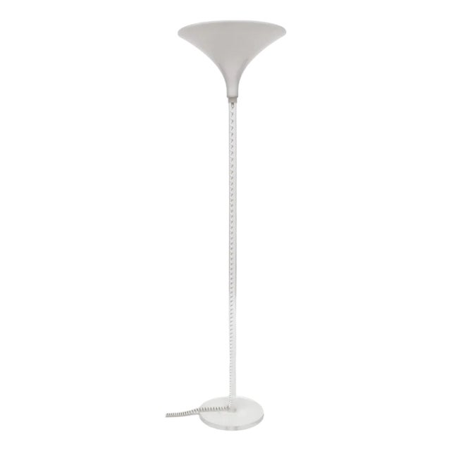 White Acrylic Floor Lamp by Harco Loor, 1980s For Sale