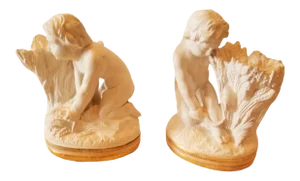 1960s White and Gold Borghese Figures