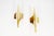 Set of space age lamps by Doria Leuchten, less common variant in brass. Both in very good condition with signs of age....