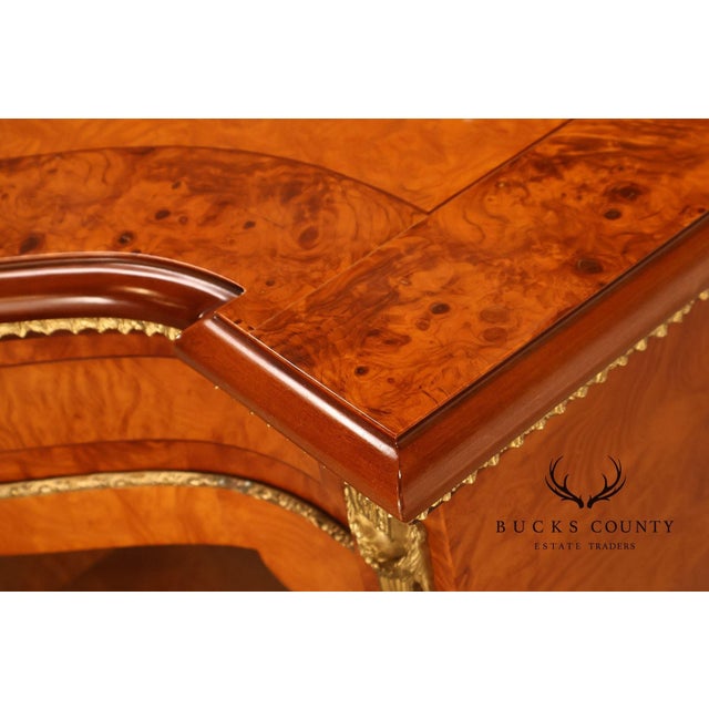 Italian Neoclassical Style Burl Wood Sideboard Credenza For Sale - Image 11 of 18
