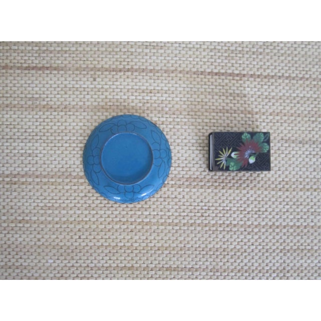 Cloisonné Match Box Case Set For Sale - Image 10 of 11
