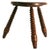 Three Legs Stool Round Oak in the style of Dudouyt, France, 1950 For Sale - Image 11 of 11
