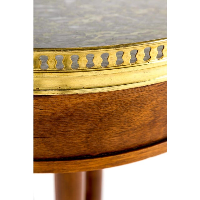 Brown Antique French Gueridon Table with Marble Top, 1800s For Sale - Image 8 of 12