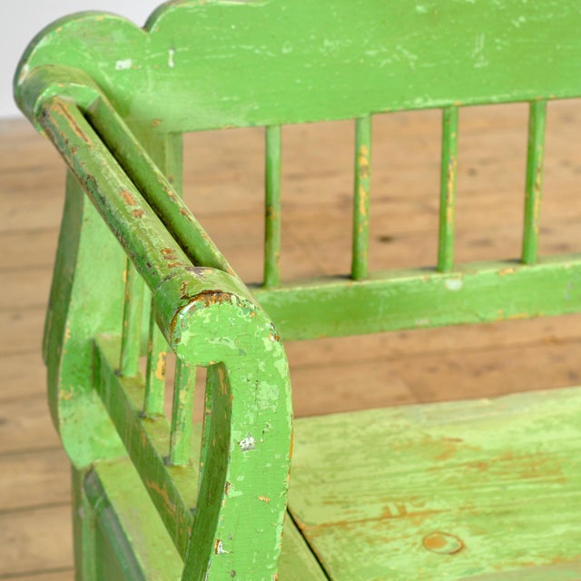 Antique Hungarian Pine Bench with Storage, 1900s For Sale - Image 15 of 18