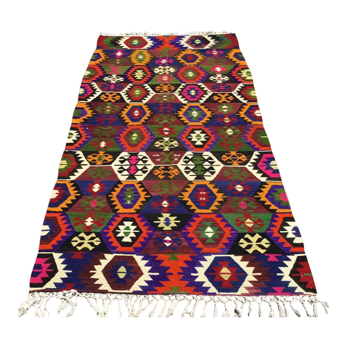 Vintage Colorful Kilim Rug - 51