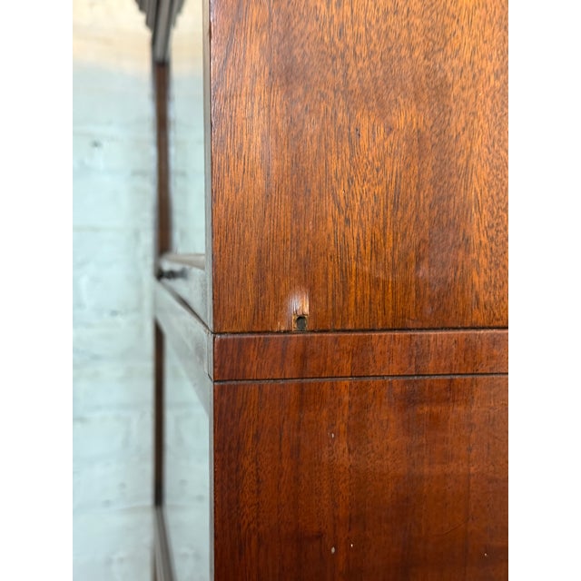 Antique Three Piece Macey Barrister Bookcase For Sale - Image 13 of 14