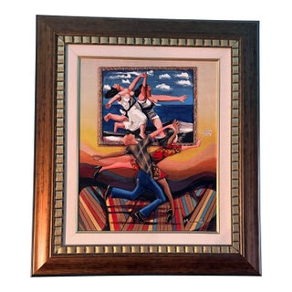 Contemporary Glynn Marcus “Life Imitating Art (Picasso Painting)” Giclee on Canvas With Hand Embellishment and Bas Relief Signed For Sale