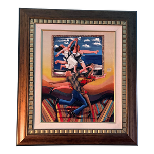 Contemporary Glynn Marcus “Life Imitating Art (Picasso Painting)” Giclee on Canvas With Hand Embellishment and Bas Relief Signed
