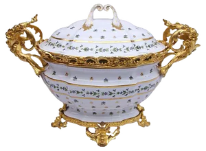 Louis XV Style French Porcelain Soup Tureen, 1900s