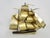 Vintage Decorative Boat with Brass Sails, 1960s For Sale - Image 10 of 10