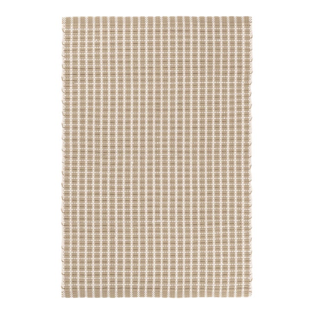Dash & Albert by Annie Selke Gridiron Wheat Indoor/Outdoor Rug, 2' x 3' For Sale