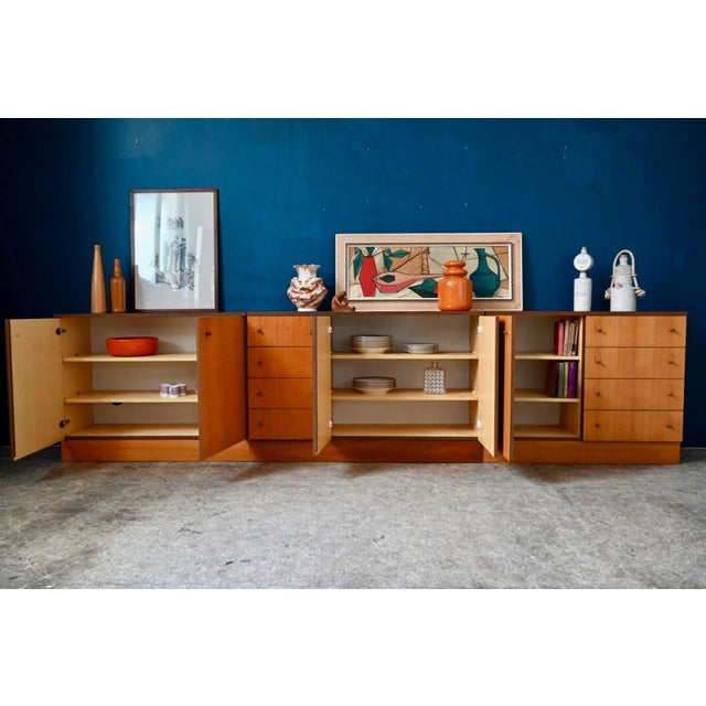Straight from a carefully curated 1970s home, this set of three storage modules from the 1970s possesses the understated...