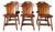 Set of 6 Carved Pine Chairs Denmark 1970s For Sale