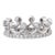 0.58ctw Eternity Diamond Crown Ring 14k White Gold Size 4.25 Stackable For Sale