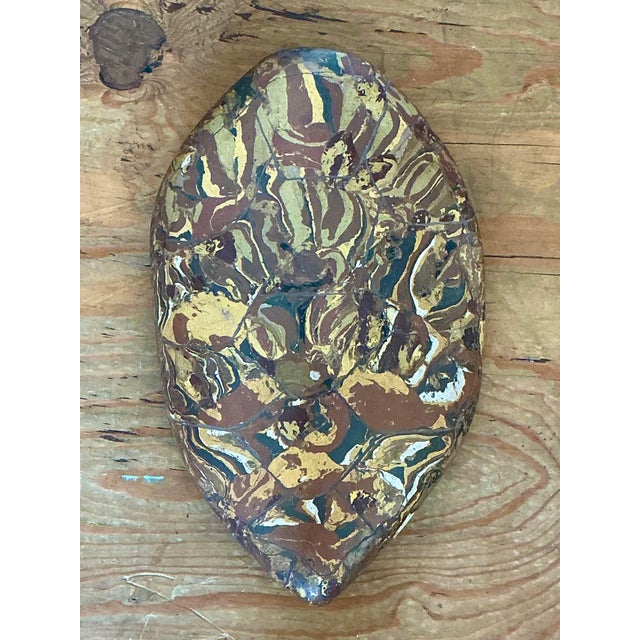 Late 20th Century Vintage Italian Scagliola Pigmented Plaster Turtle Shell For Sale - Image 5 of 12