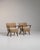 1940s Mid-Century Modern Cream Wood Pair of Club Chairs For Sale - Image 9 of 12