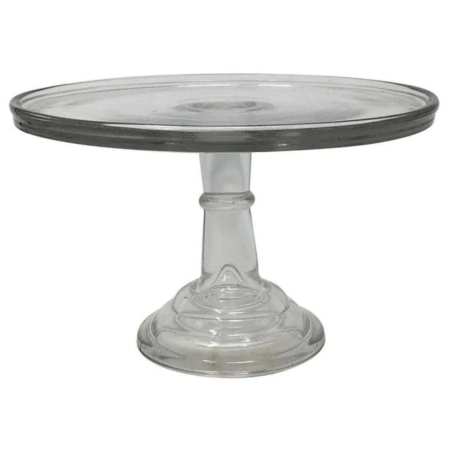 Antique Pedestal Glass Cake Patisserie Stand For Sale - Image 10 of 10