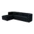 Callie Black Velvet Sectional, Left Arm Facing For Sale