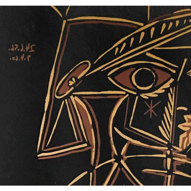Pair of Pablo Picasso Linogravures "Femme Au Collier" & "Tête De Femme" For Sale In Atlanta - Image 6 of 6