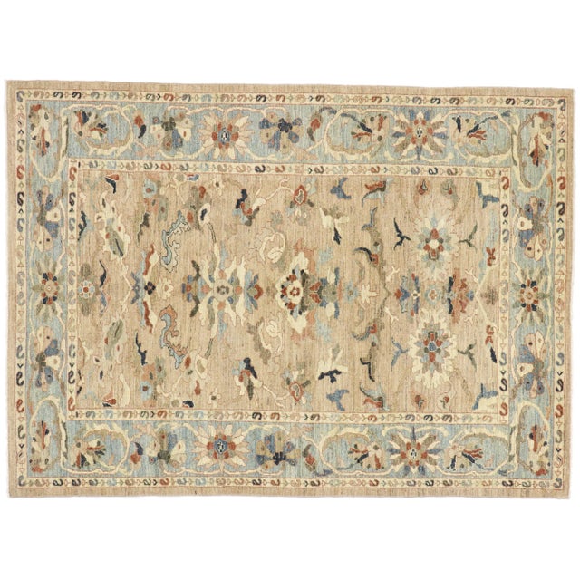 Persian Sultanabad Rug - 06'11 X 09'04 For Sale - Image 9 of 10