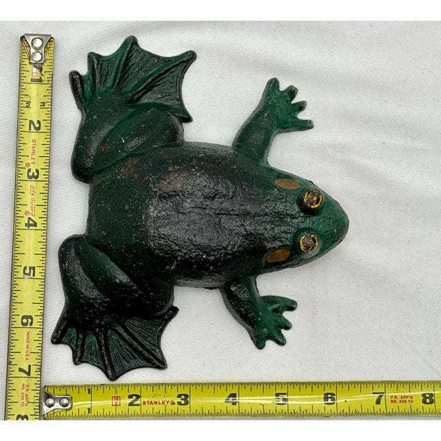 Unusual Vintage 1930s American Cast Iron Frog Doorstop Doorstop by Wilton Products in Pennsylvania For Sale - Image 18 of 18