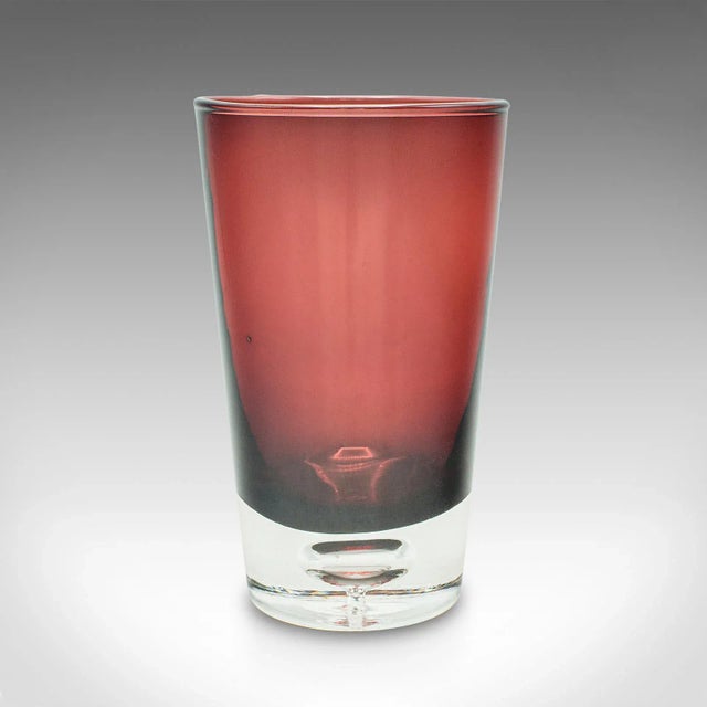 Mid-Century Modern Vintage Flower Vase, Finnish, Art Glass, Display, Decorative, Mid Century, 1960 For Sale - Image 3 of 10