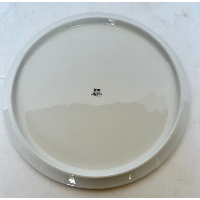 Vintage 1970s Spode Geranium Blue Room Collection Cake Plate For Sale - Image 9 of 11