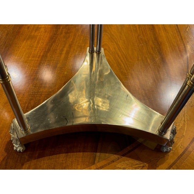 Pair of Jansen Manner Steel and Brass Side Tables For Sale In Dallas - Image 6 of 7