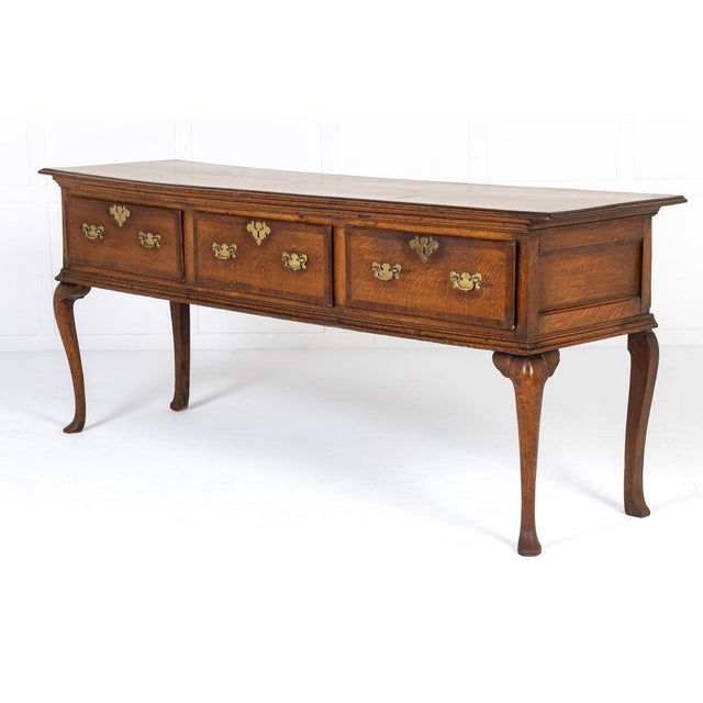Wood 18th Century George III English Oak Dresser Base For Sale - Image 7 of 9